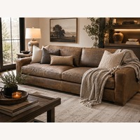 Restoration Hardware Maxwell Leather 2-Cushion Sofa | Leather