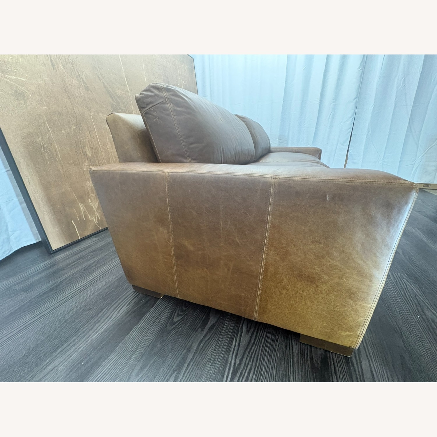 Restoration Hardware Maxwell Leather 2-Cushion Sofa | Leather - image-16