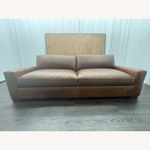 Used Restoration Hardware Maxwell Leather 2-Cushion Sofa | Leather for sale on AptDeco