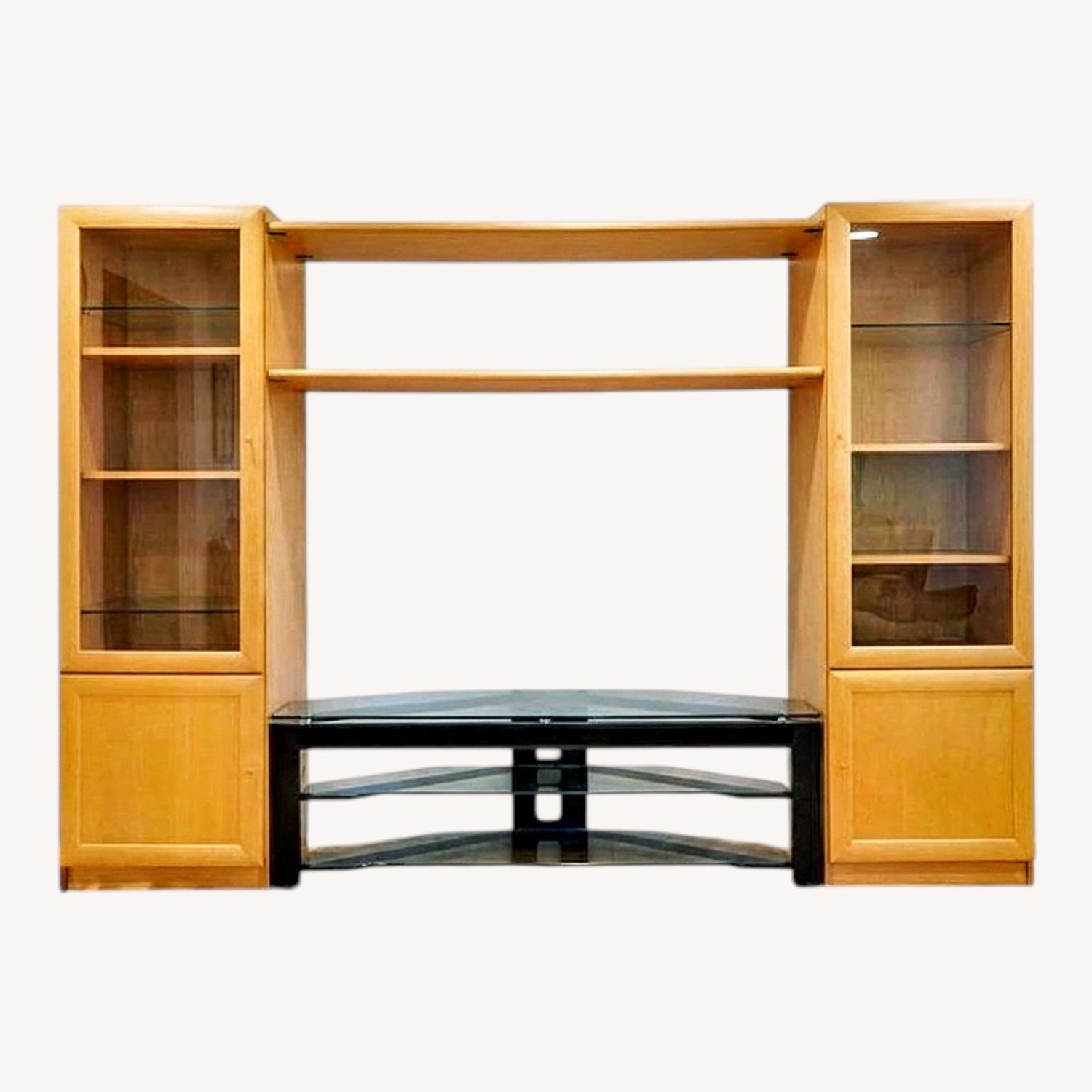 Natural Wood Wall Shelf - image-0