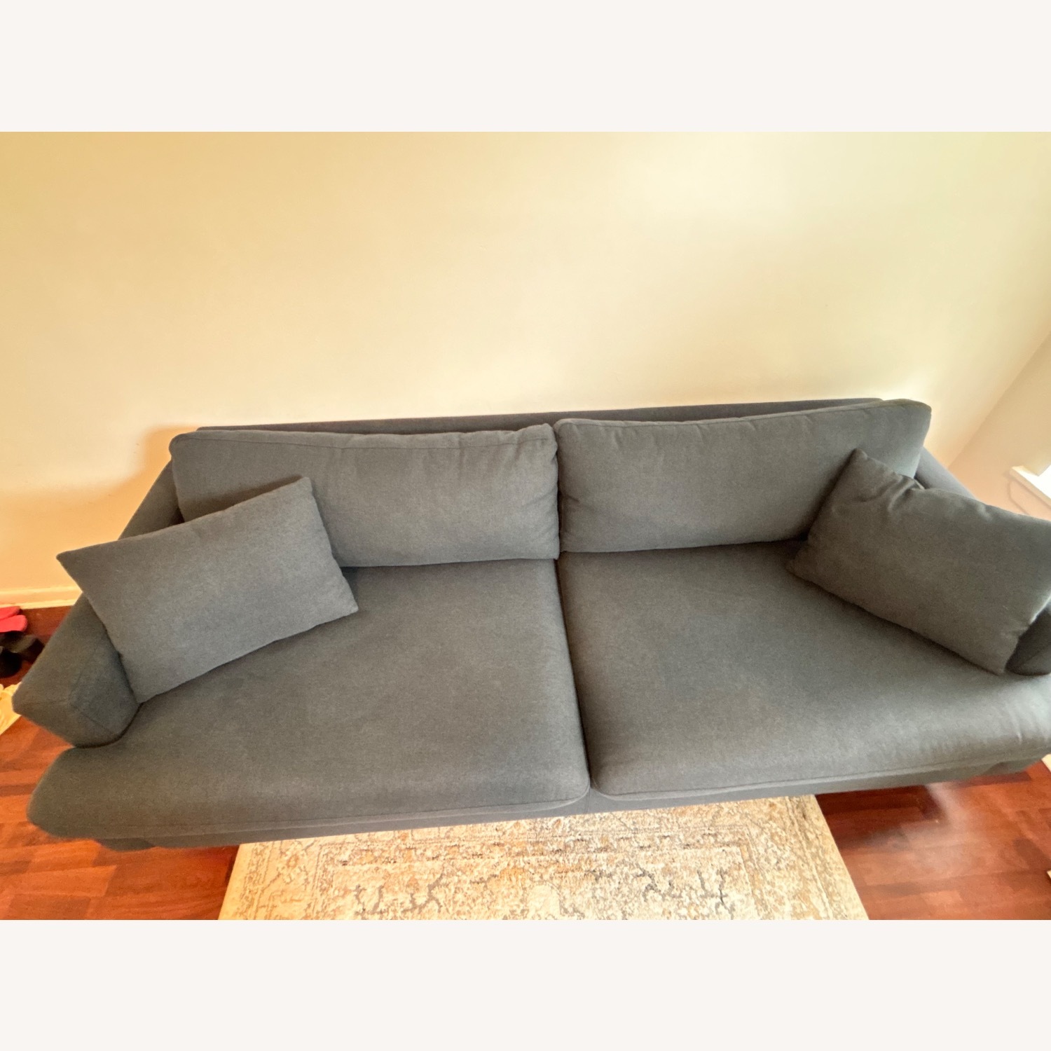 AllModern Mid Century Deep Blue Sofa - image-10