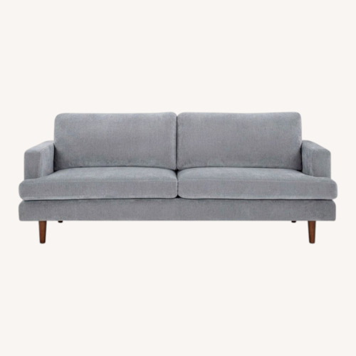 Used AllModern Mid Century Deep Blue Sofa for sale on AptDeco