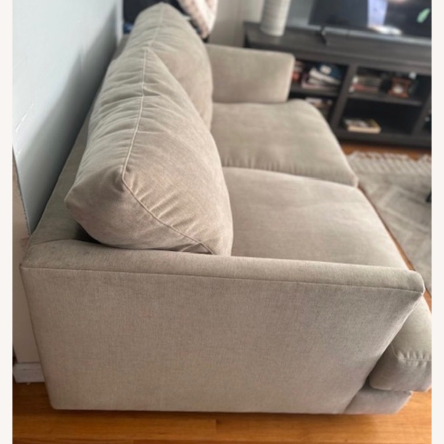 West Elm Haven Light Brown Suede 2 Seater Sofa - image-3