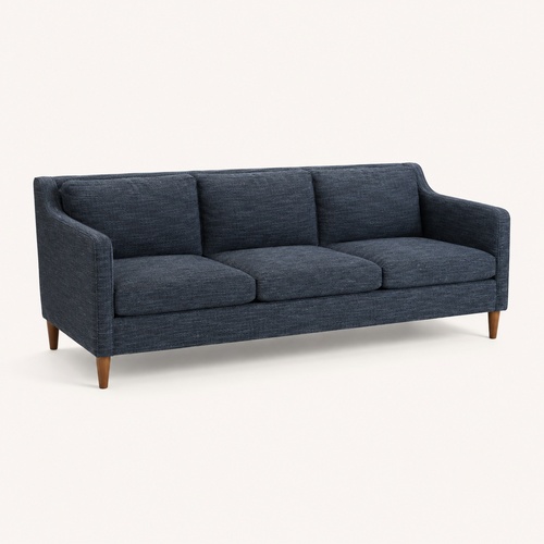Used West Elm Hamilton Custom 3 Seater Blue Sofa for sale on AptDeco