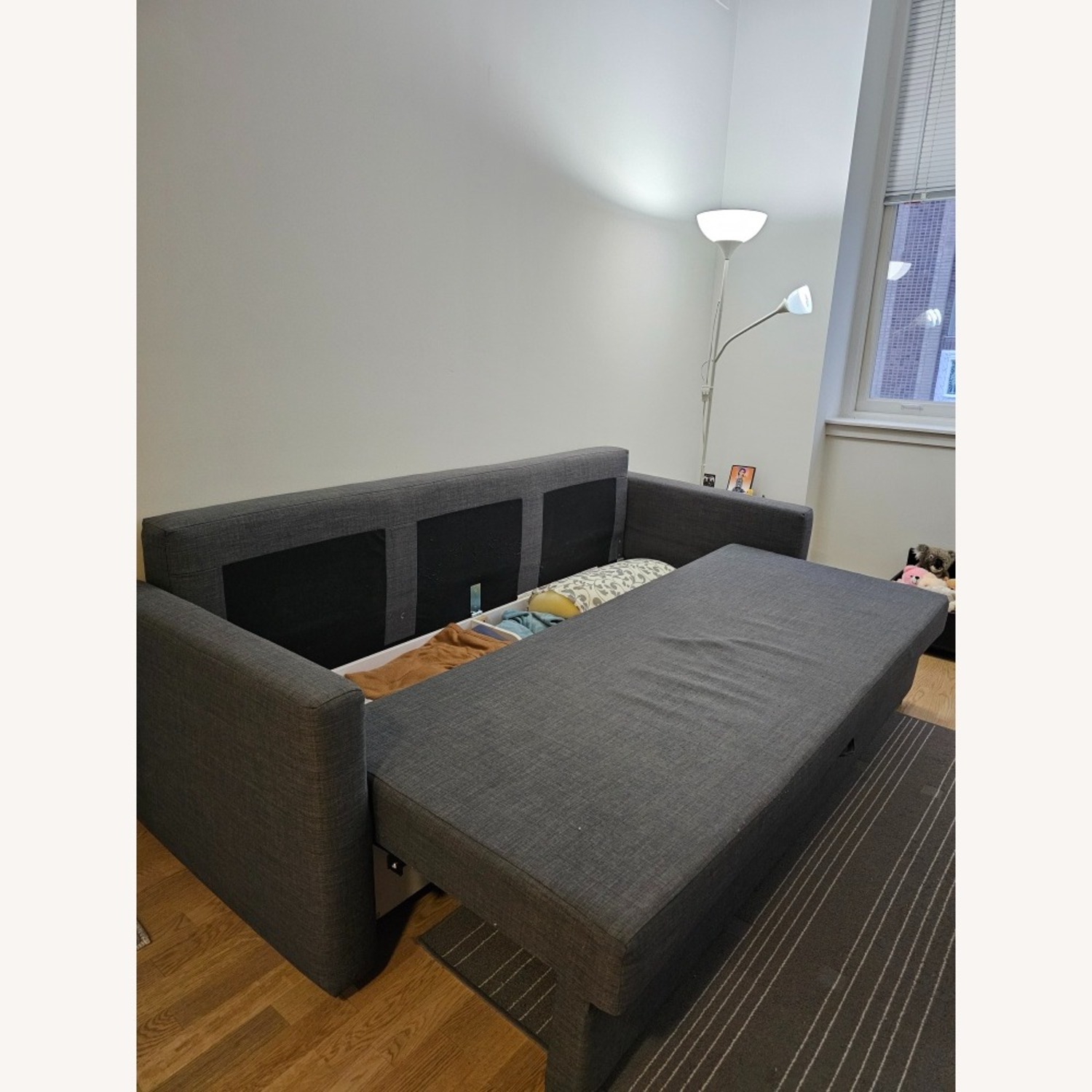 IKEA FRIHETEN Light Gray Sleeper Sofa - image-2