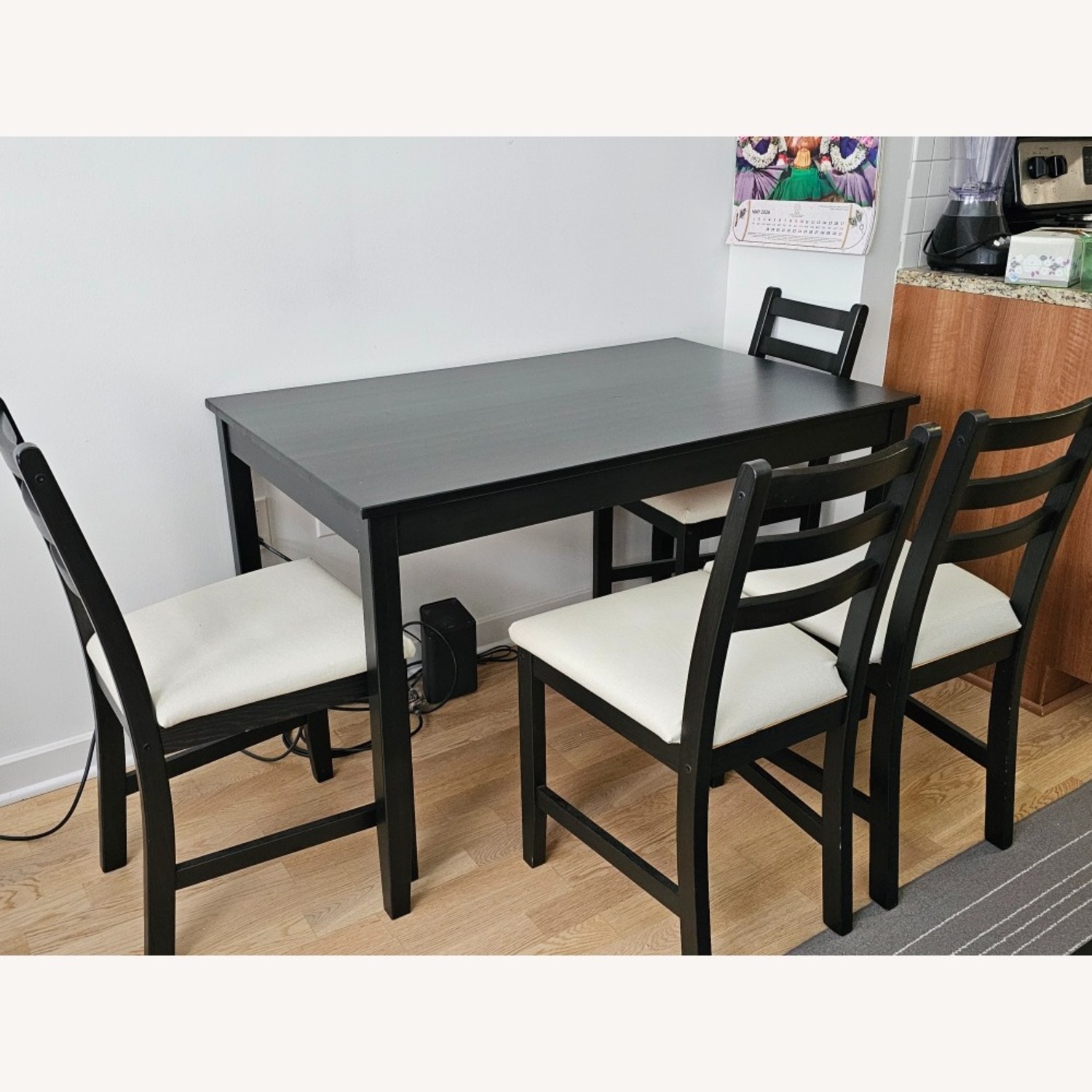 IKEA Ekedalen Black Dining Table & 4 Chairs - image-4
