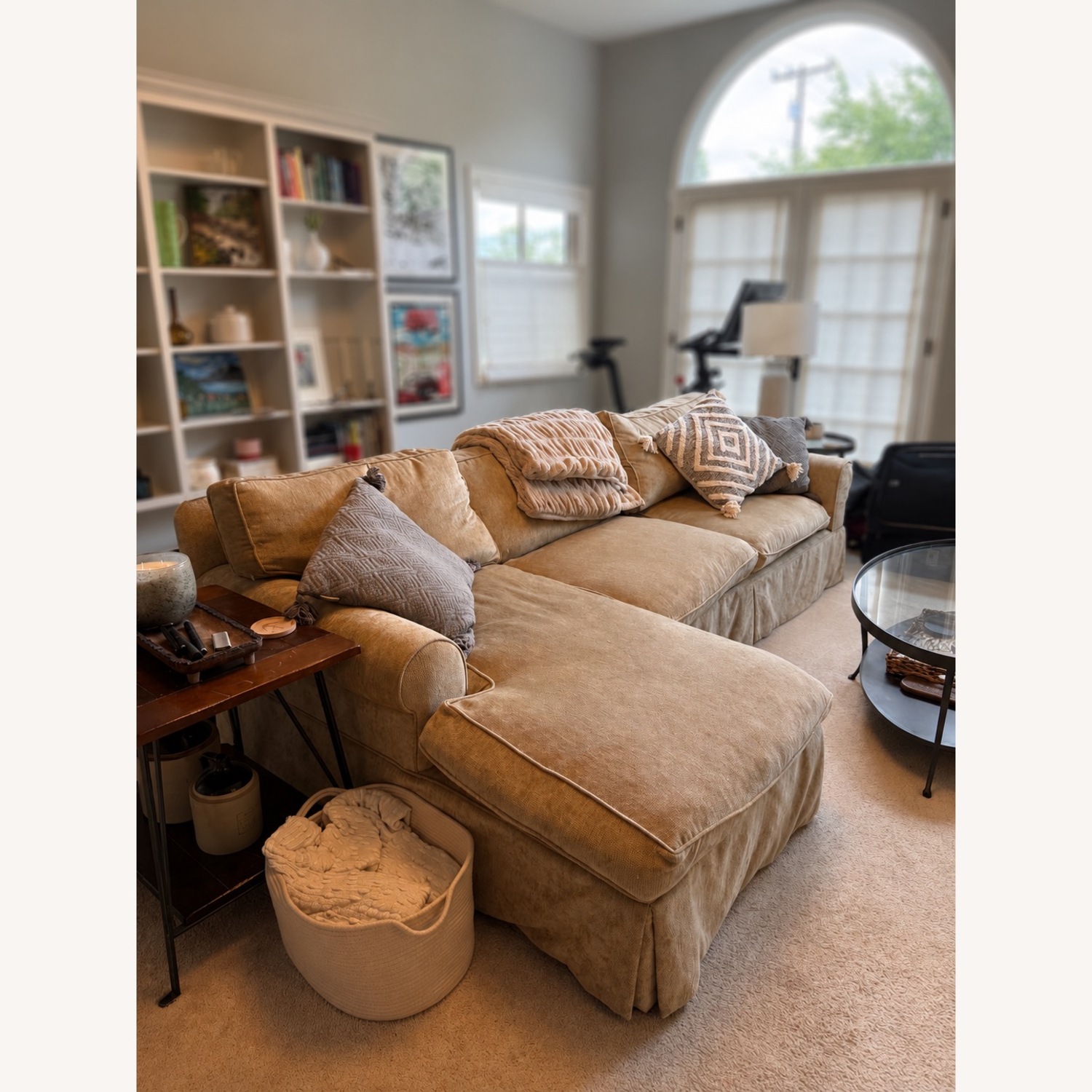 Restoration Hardware Natural 2 Piece Sectional - image-5
