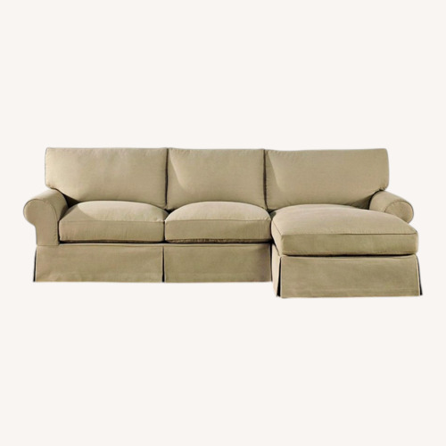 Used Restoration Hardware Natural 2 Piece Sectional for sale on AptDeco