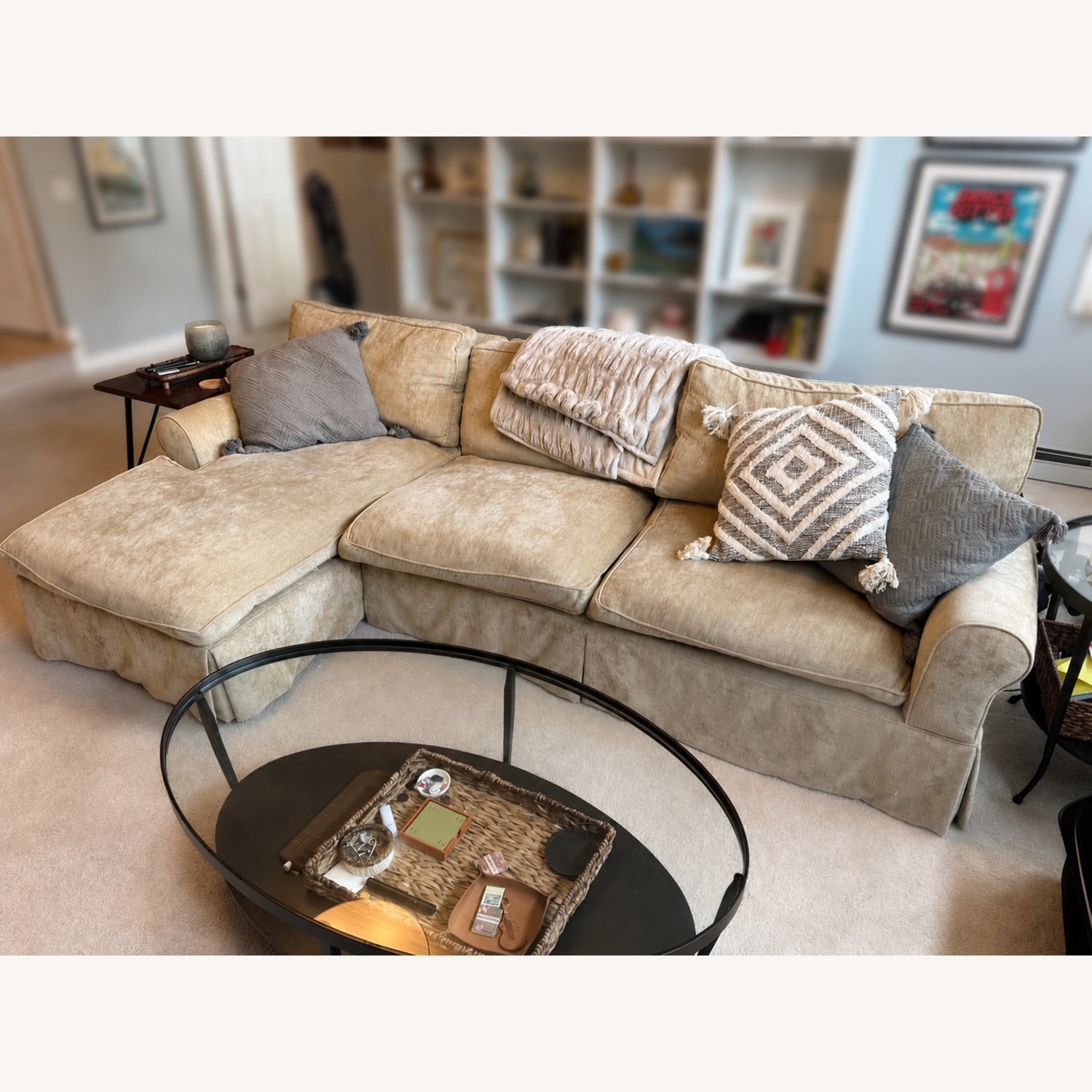 Restoration Hardware Natural 2 Piece Sectional - image-4