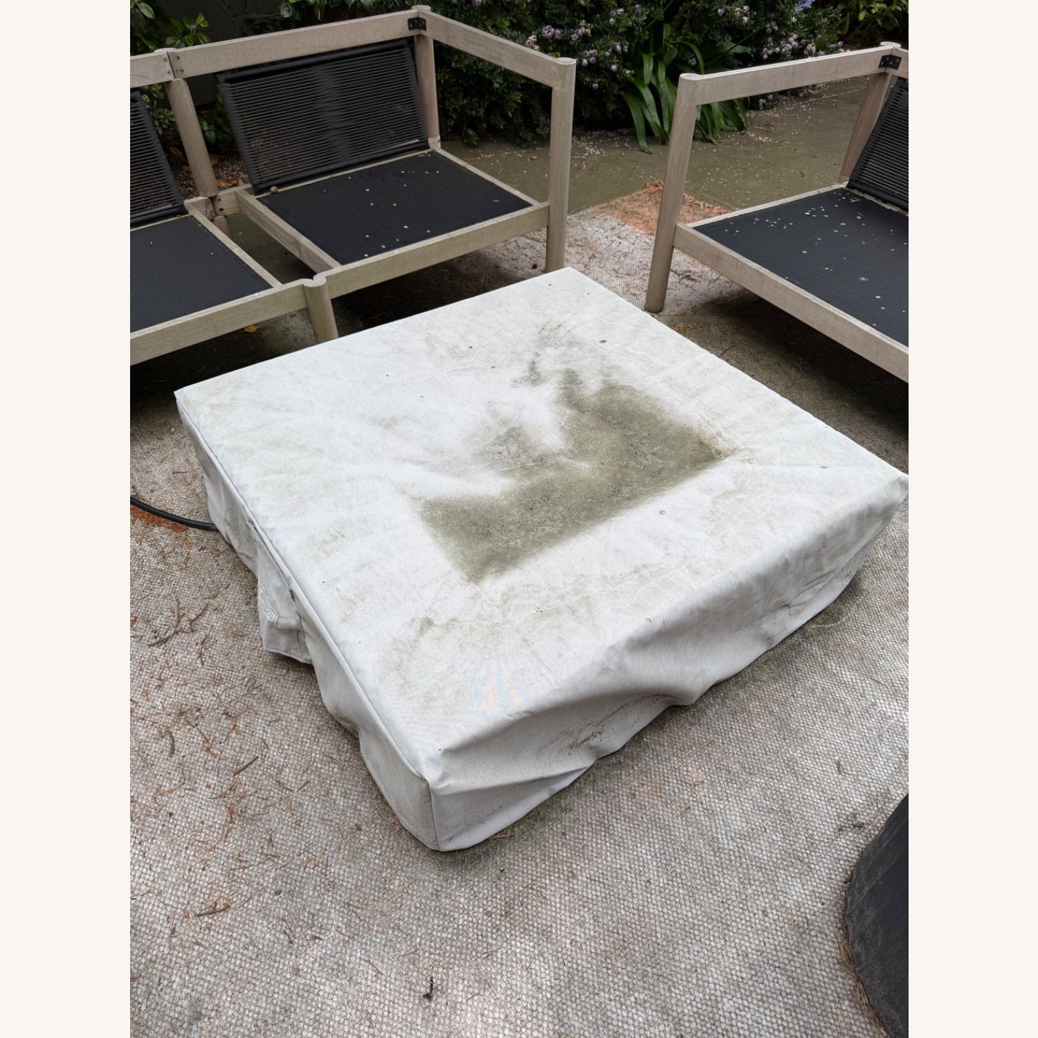 Crate & Barrel Light Gray Stone Patio Furniture - image-4