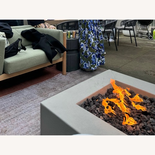 Used Crate & Barrel Light Gray Stone Patio Furniture for sale on AptDeco