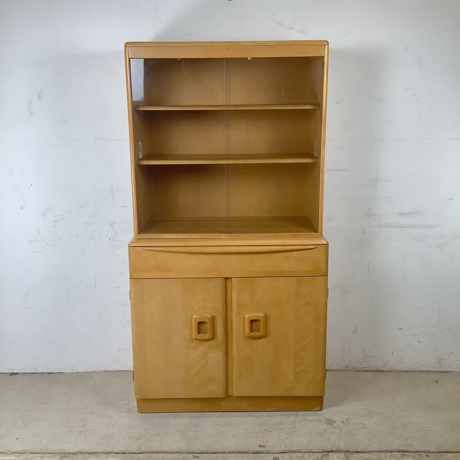 Heywood-Wakefield Wheat China Cabinet Hutch - image-2
