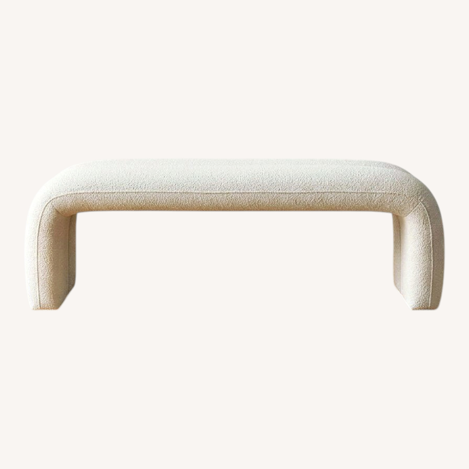 TOV Leigh Channeled Velvet Bench Cream - image-0