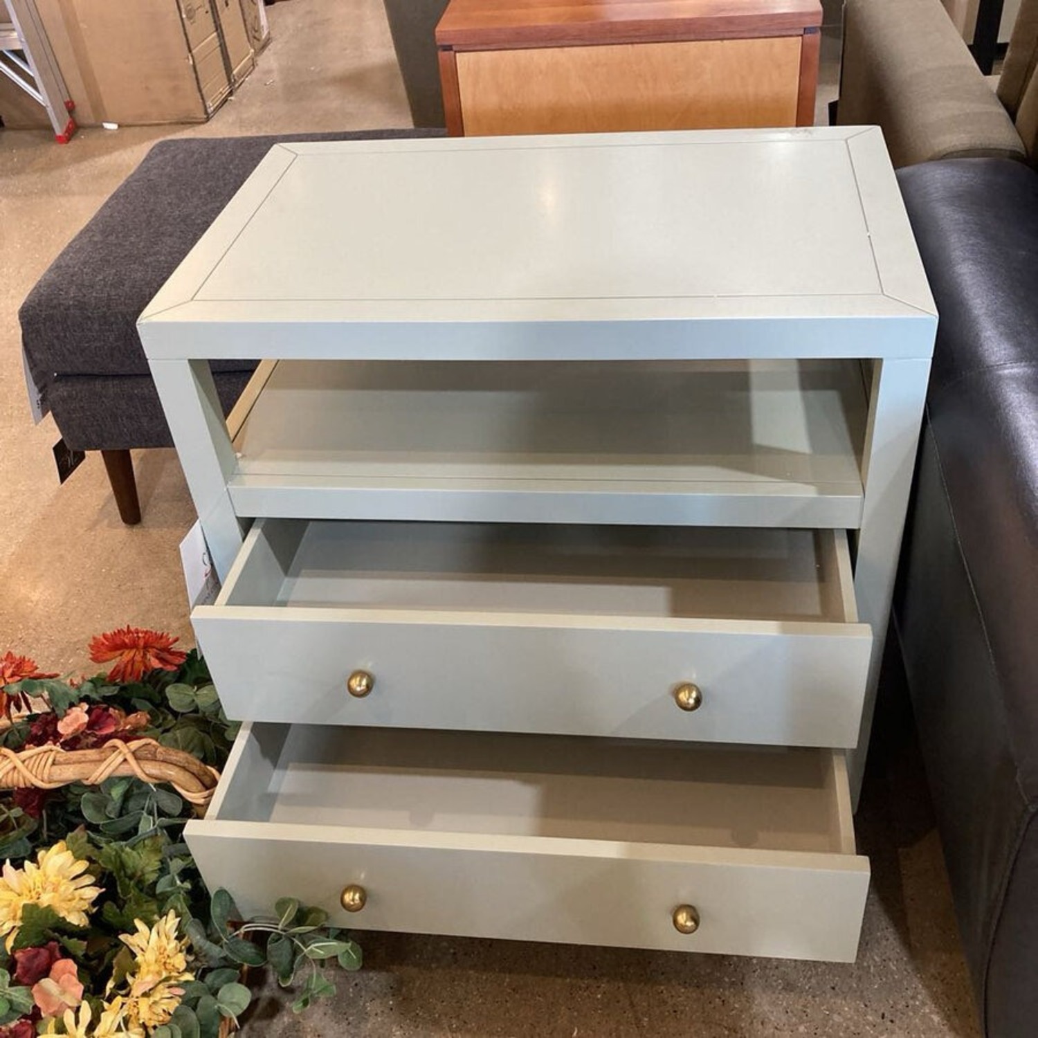 Celine 2-Drawer Nightstand Sage/Gold - image-8