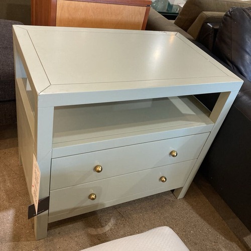 Used Celine 2-Drawer Nightstand Sage/Gold for sale on AptDeco