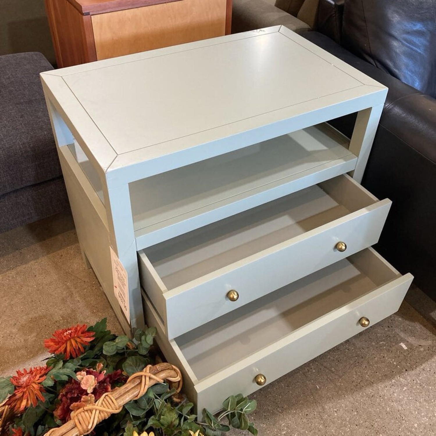 Celine 2-Drawer Nightstand Sage/Gold - image-7
