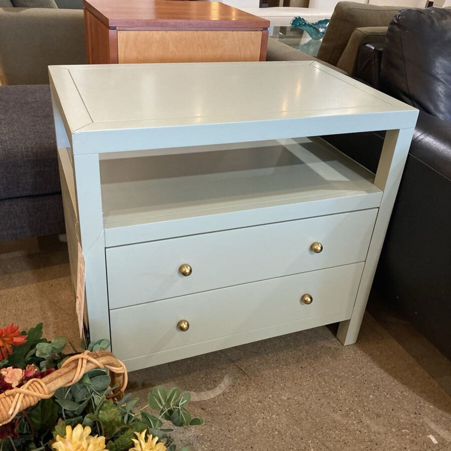 Celine 2-Drawer Nightstand Sage/Gold - image-3