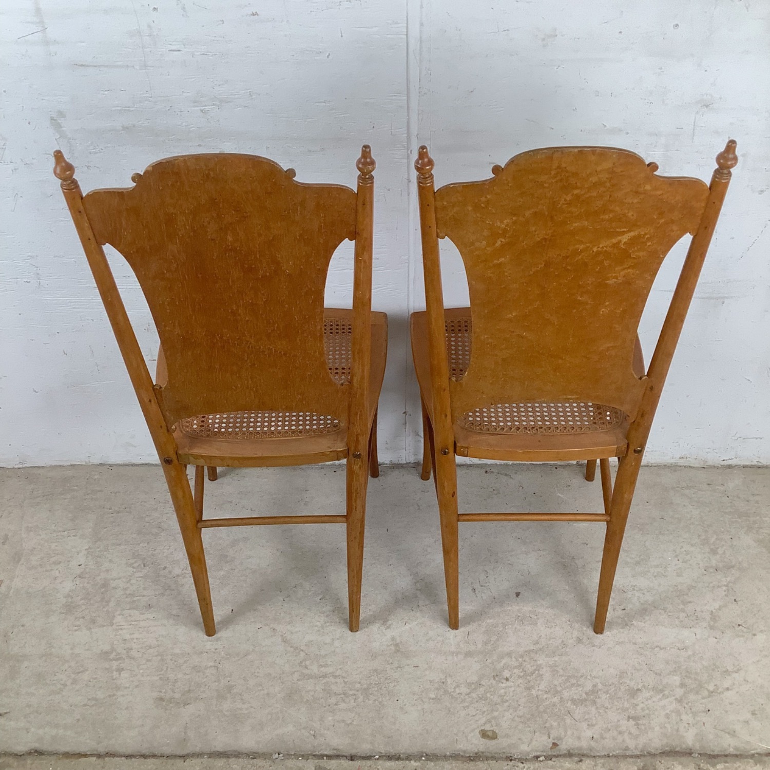 Antique Caned Seat Side Chairs– Pair - image-15