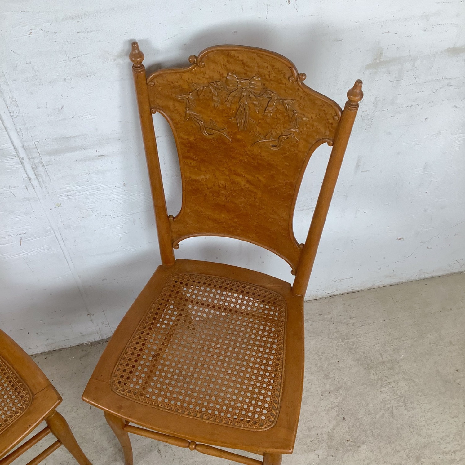 Antique Caned Seat Side Chairs– Pair - image-8