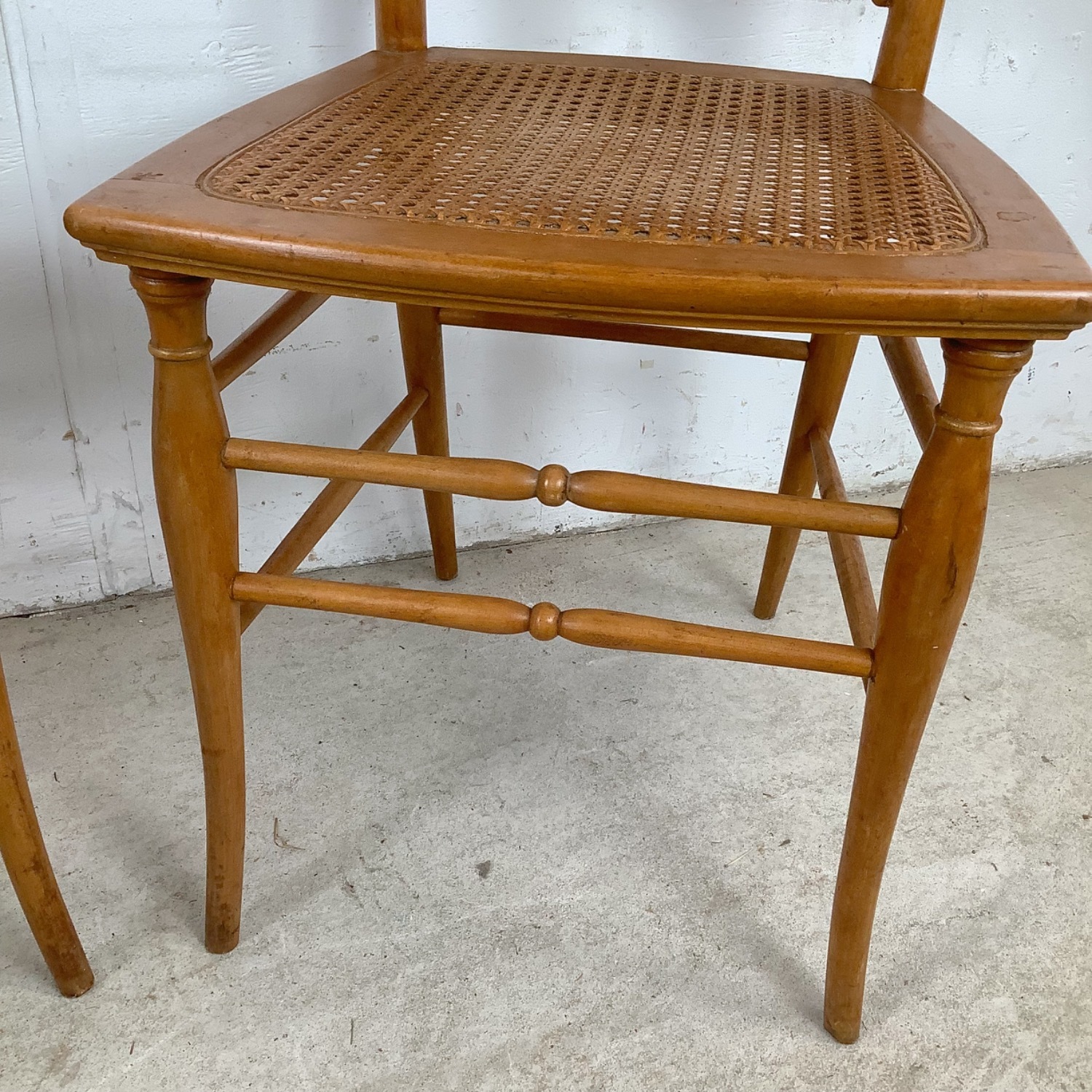 Antique Caned Seat Side Chairs– Pair - image-14