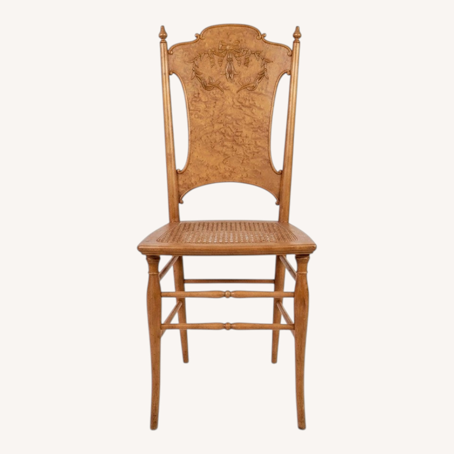 Antique Caned Seat Side Chairs– Pair - image-0