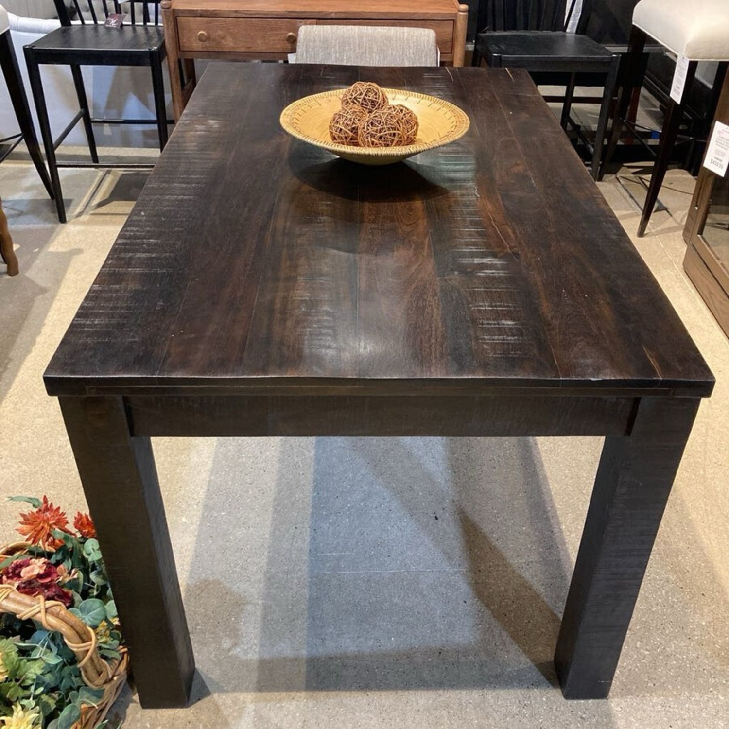 Havana Dark Wood Square Leg Dining Table - image-4