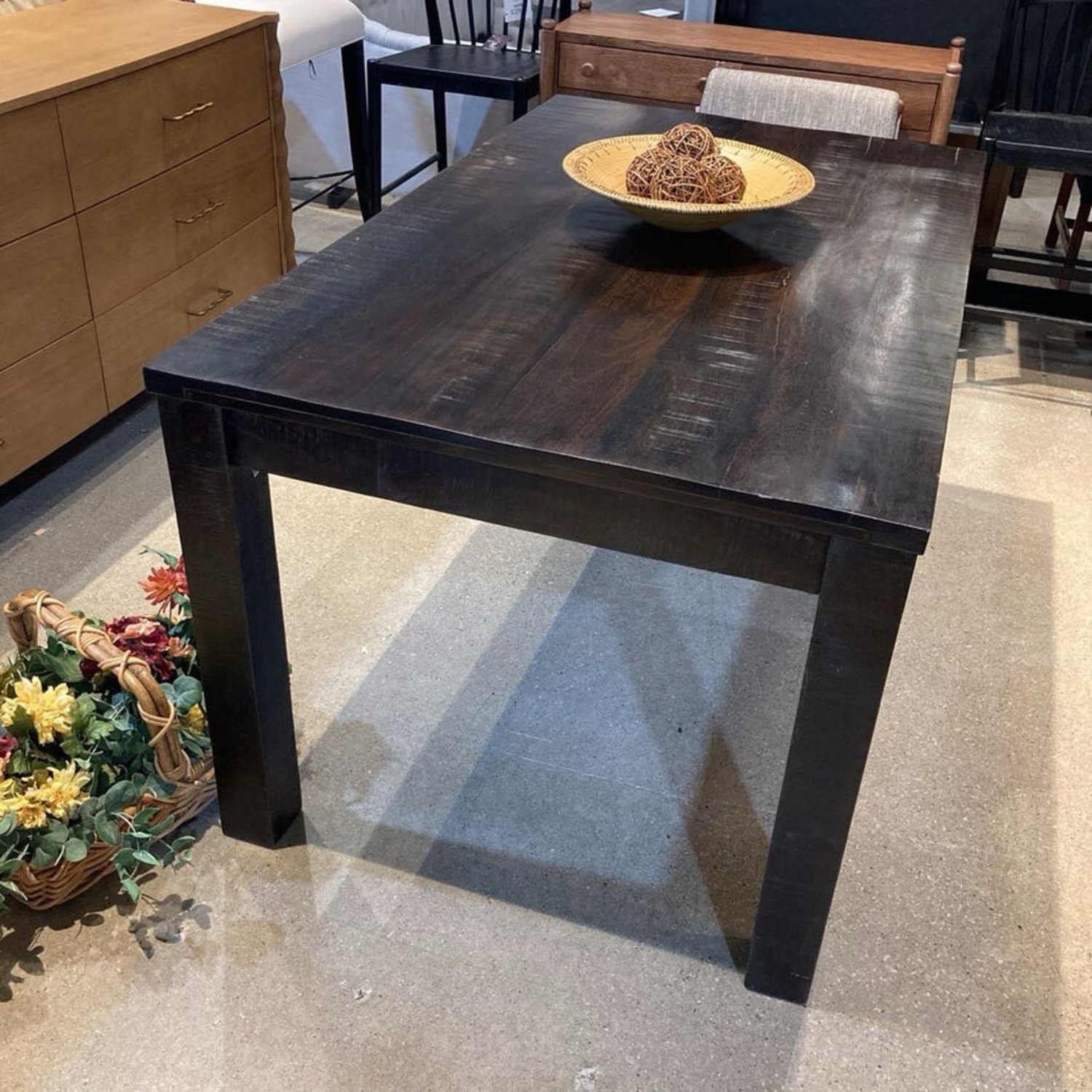Havana Dark Wood Square Leg Dining Table - image-2
