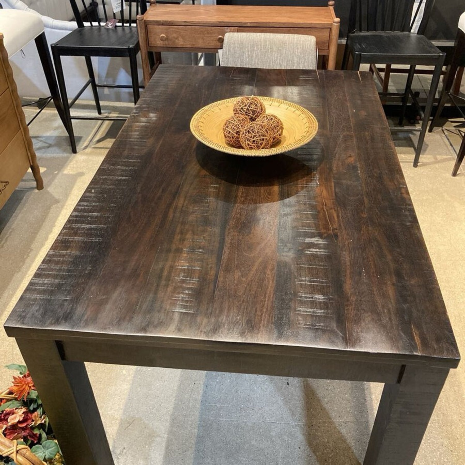 Havana Dark Wood Square Leg Dining Table - image-3