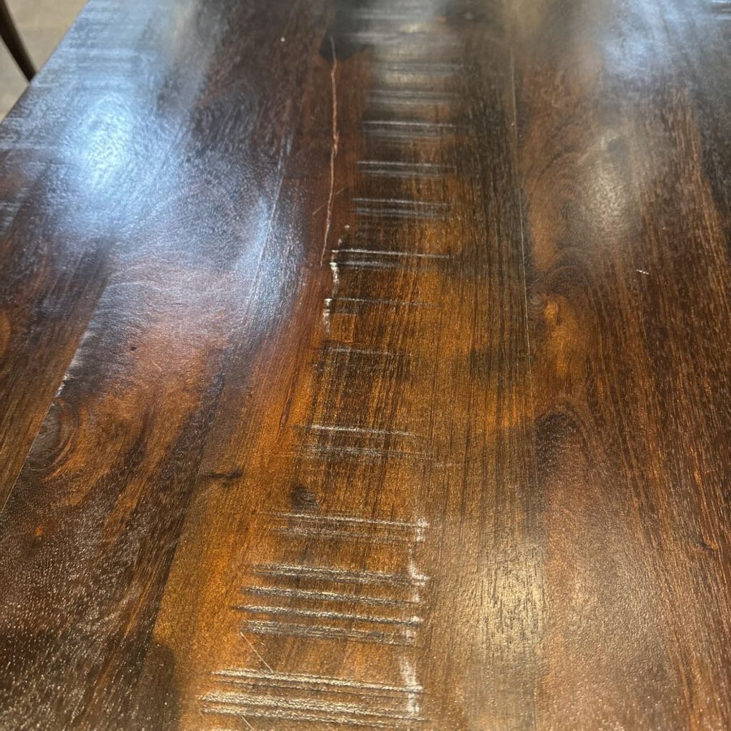 Havana Dark Wood Square Leg Dining Table - image-8