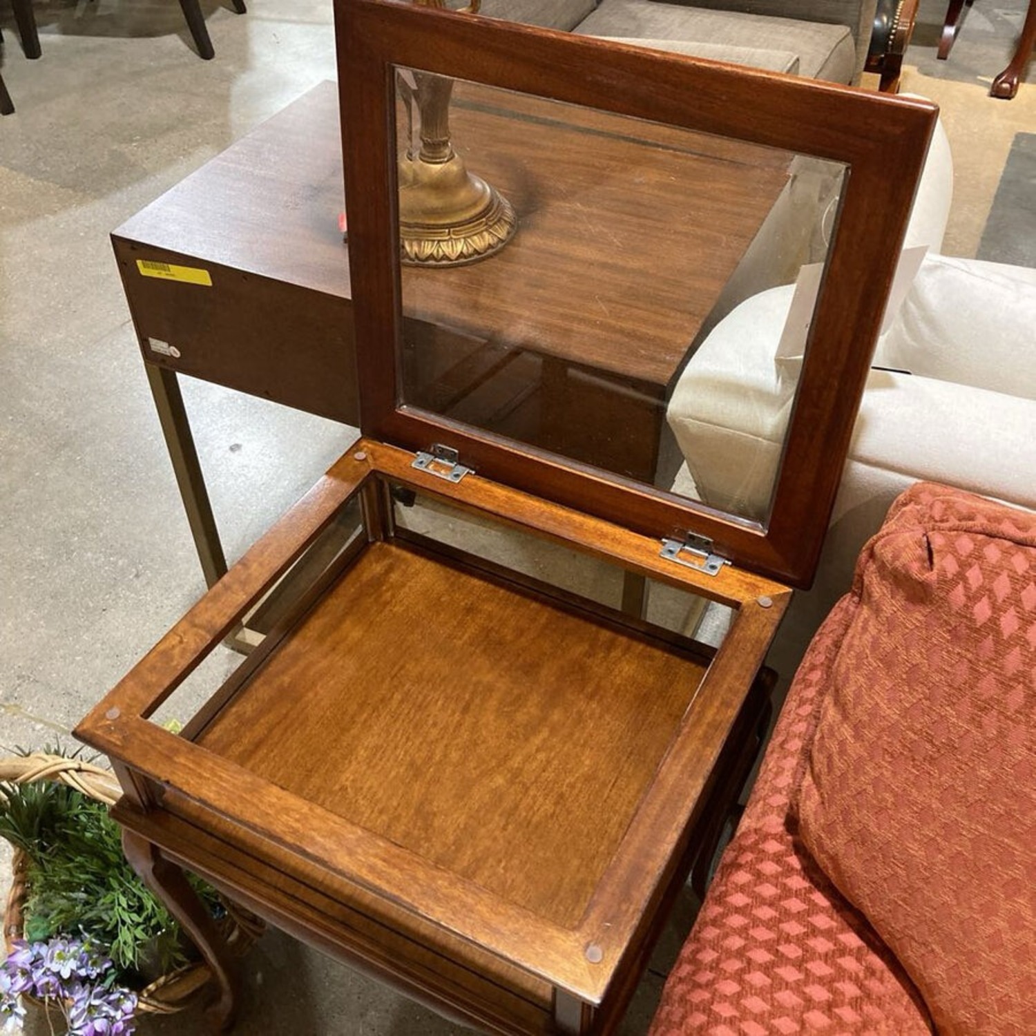 Burton Curio Table Furniture Medium Brown - image-10
