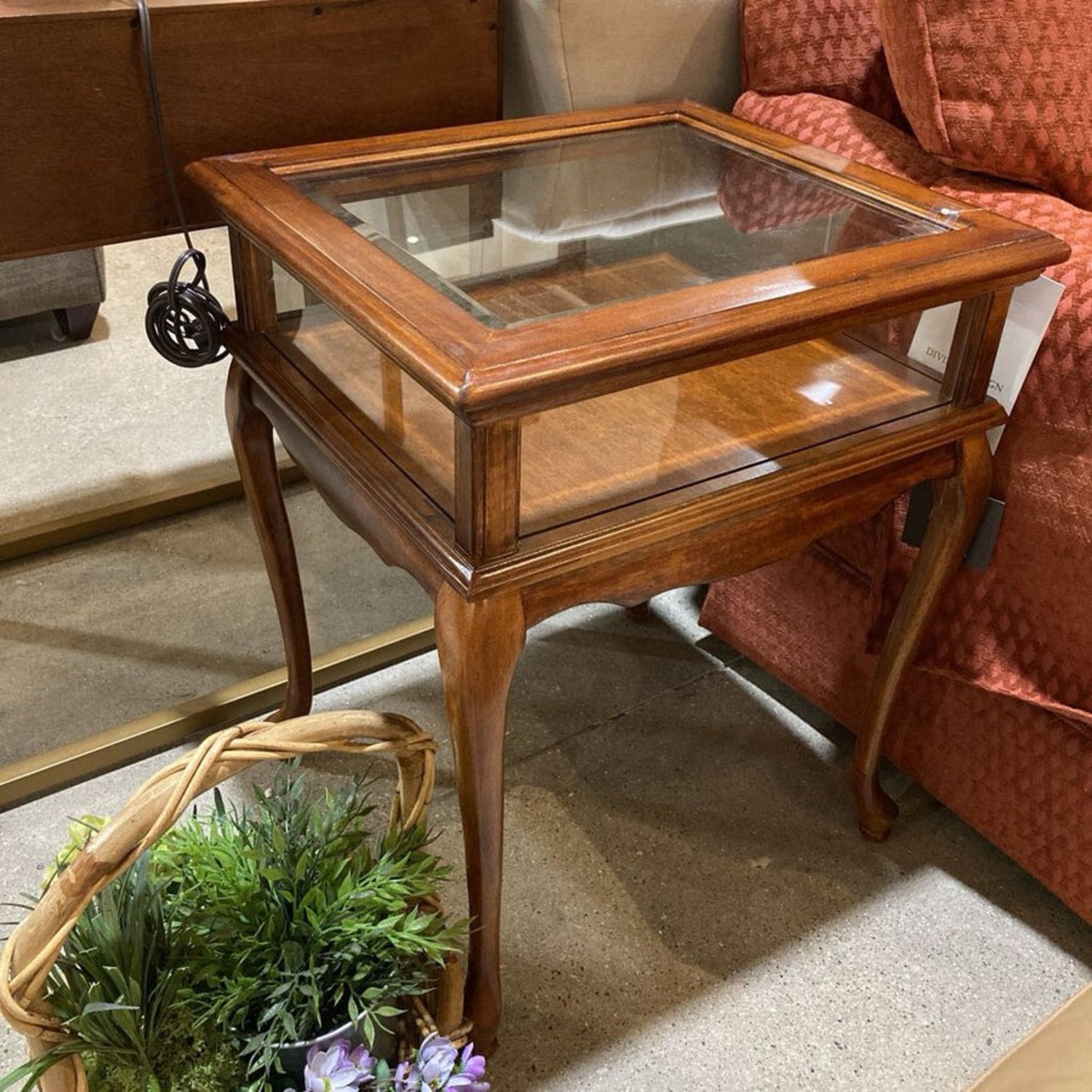 Burton Curio Table Furniture Medium Brown - image-2