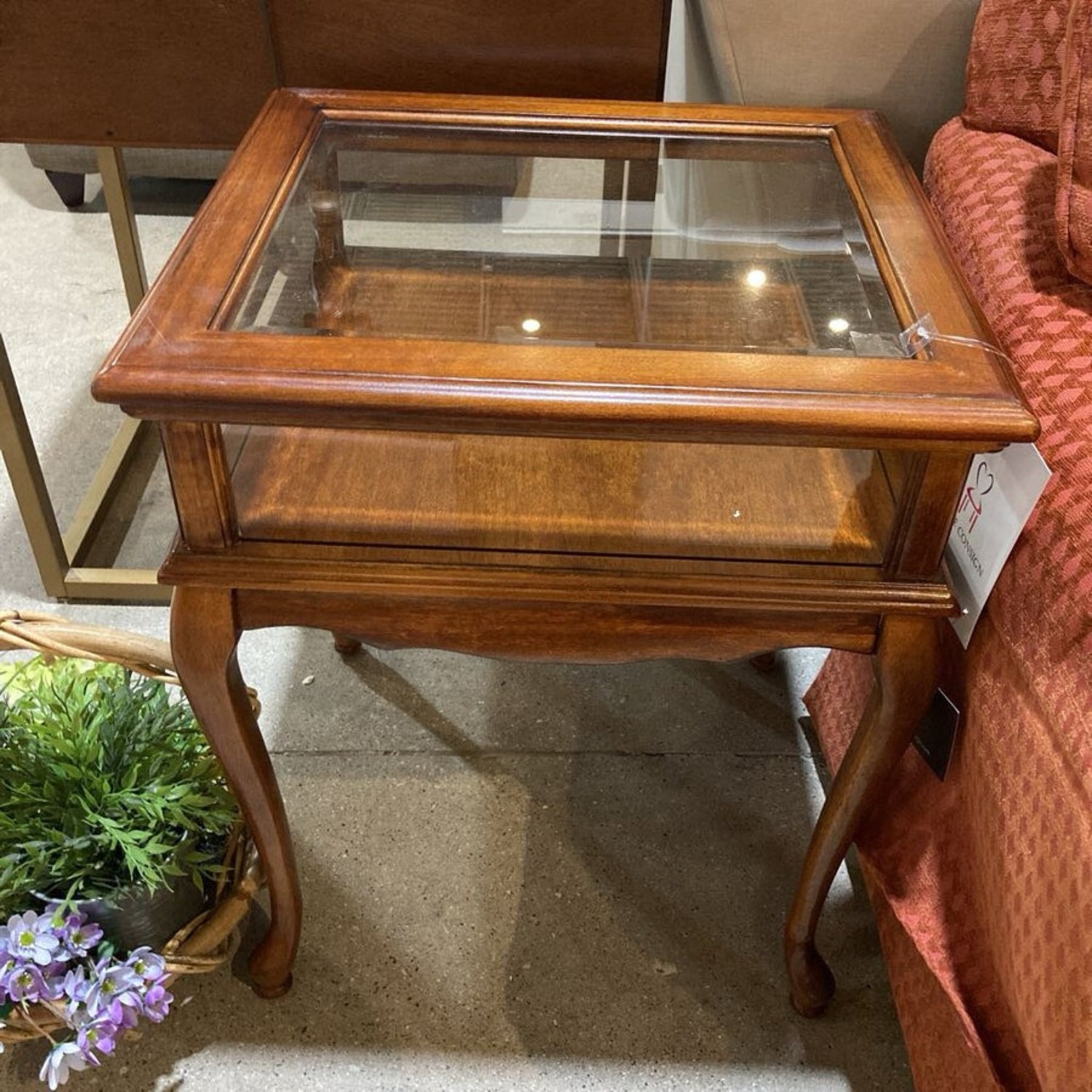 Burton Curio Table Furniture Medium Brown - image-3
