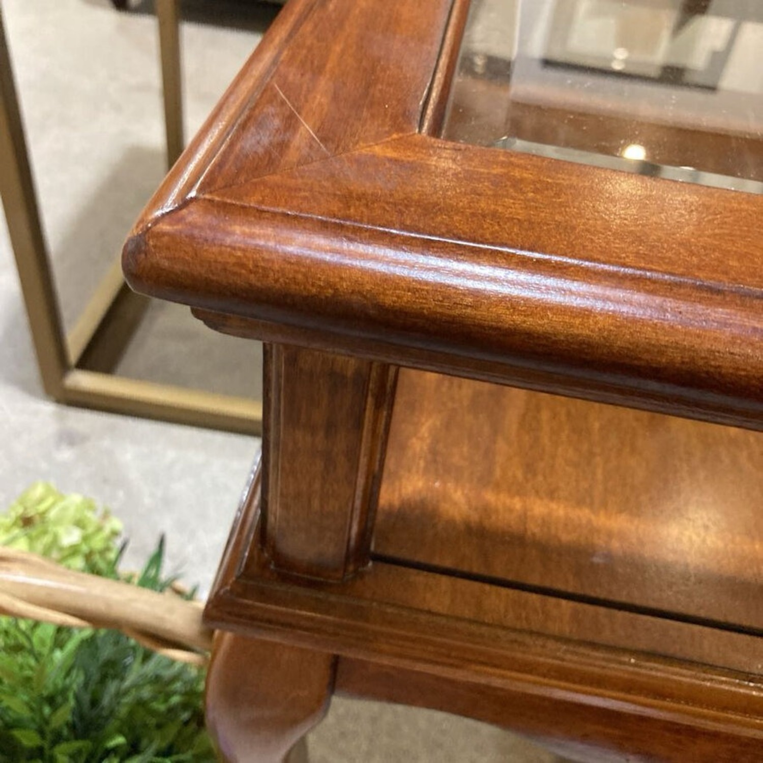 Burton Curio Table Furniture Medium Brown - image-5