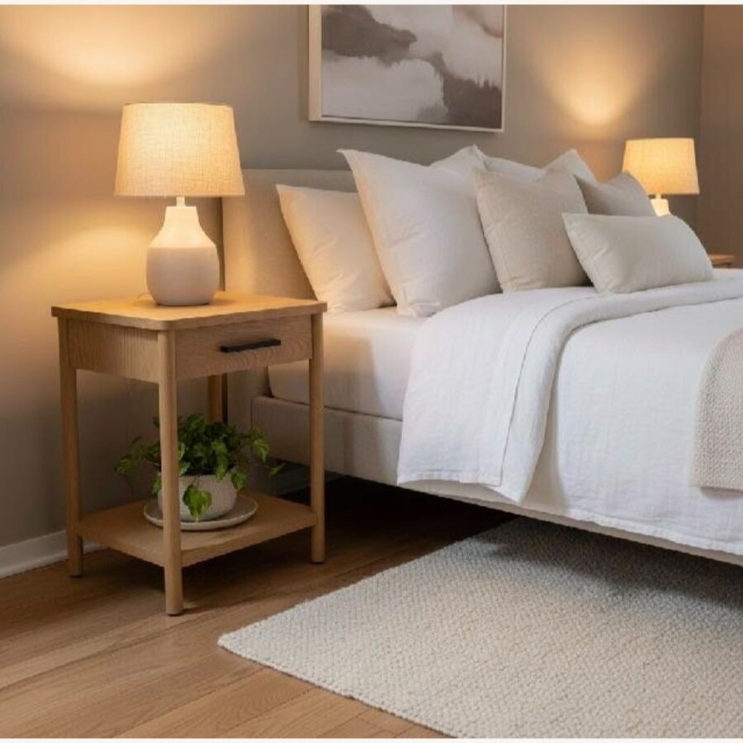 Lennon 1-Drawer Nightstand Light Natural - image-1