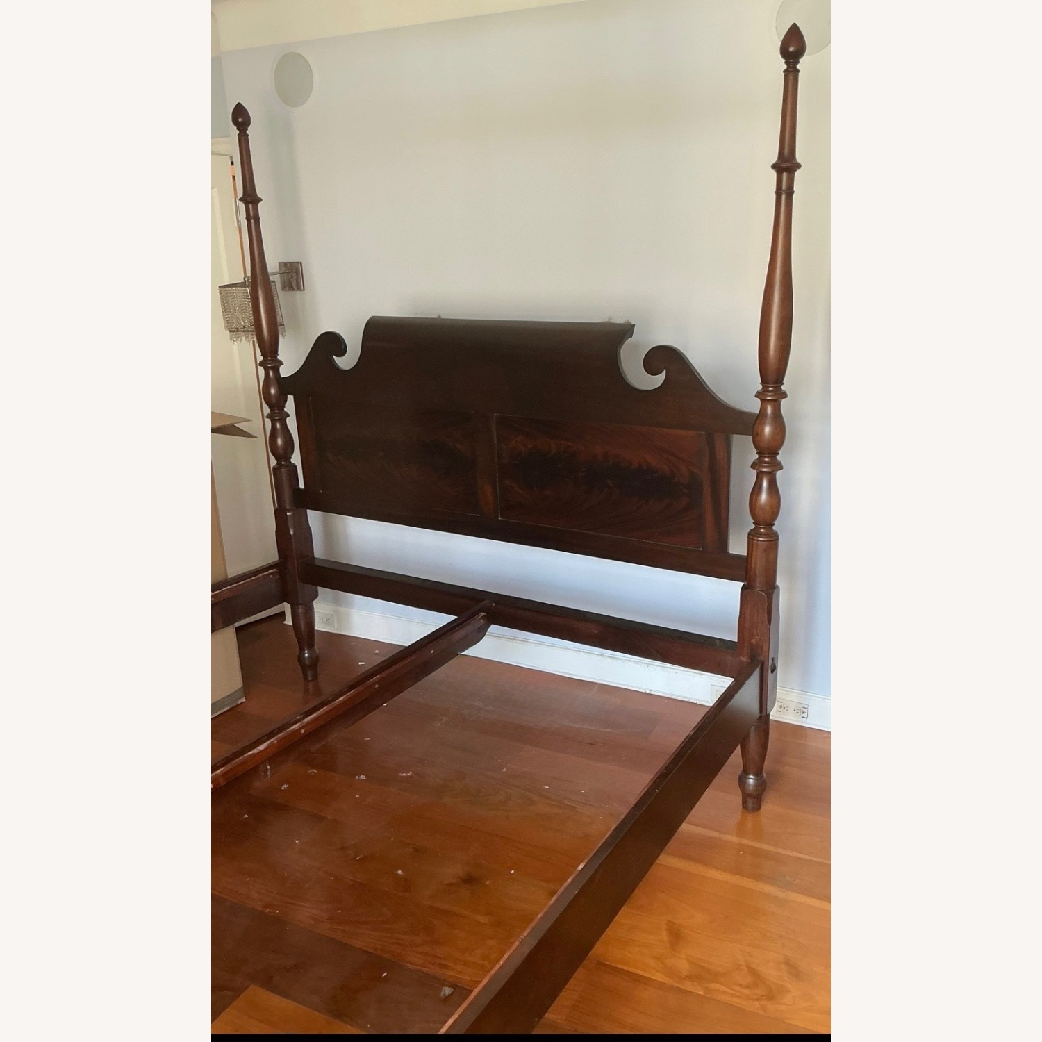 Antique Walnut King Size 4 Poster Bed - image-2