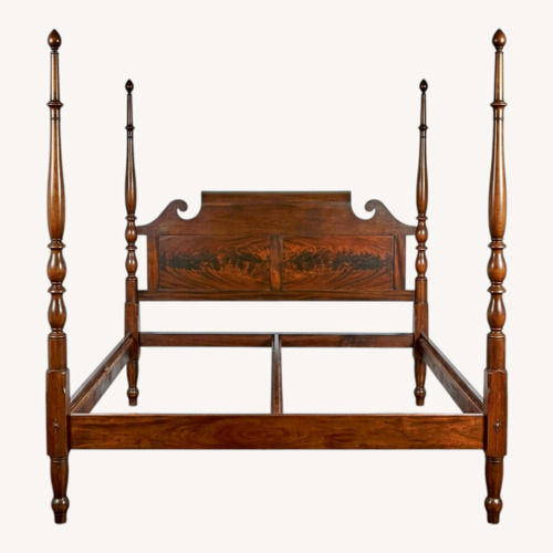 Used Antique Walnut King Size 4 Poster Bed for sale on AptDeco