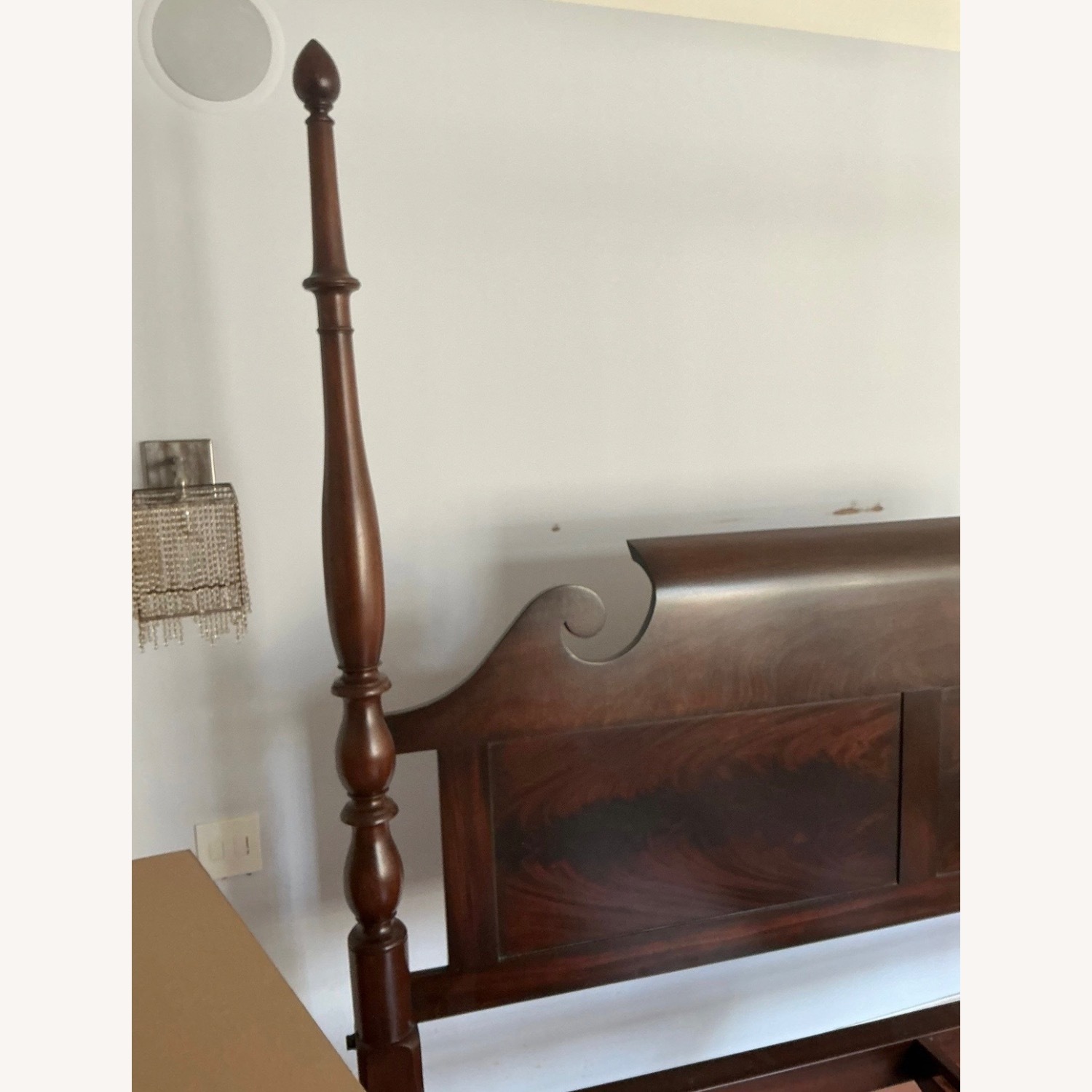 Antique Walnut King Size 4 Poster Bed - image-4
