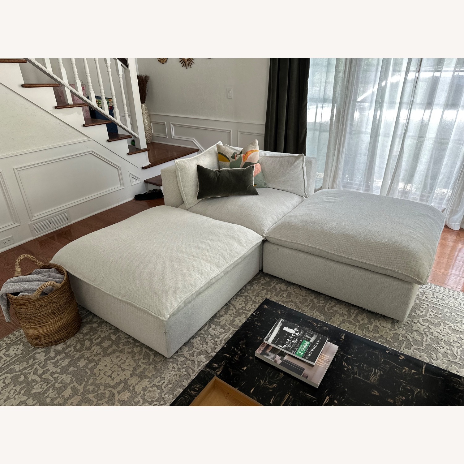 Crate & Barrel Lotus Deep Modular 5-Pcs Sectional - image-4
