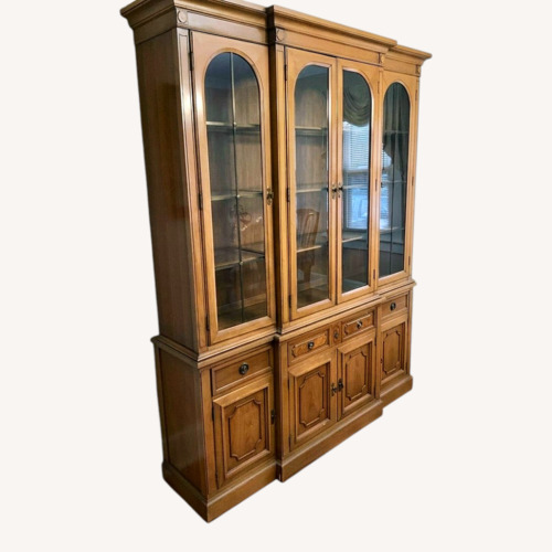 Used 2 piece Light Brown Wood Sideboard for sale on AptDeco