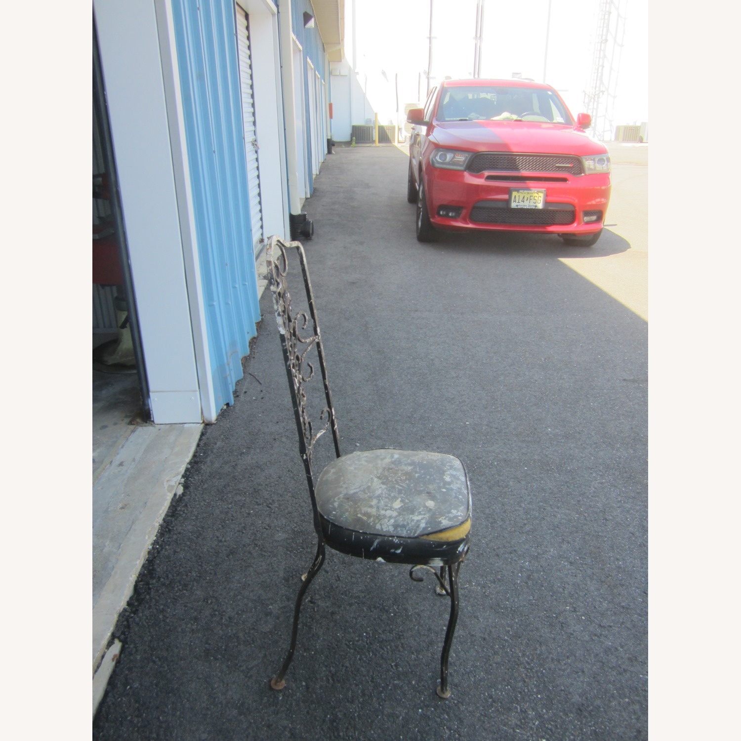 Vtg Retro 70's Wrought Iron  Black Accent Chair - image-3