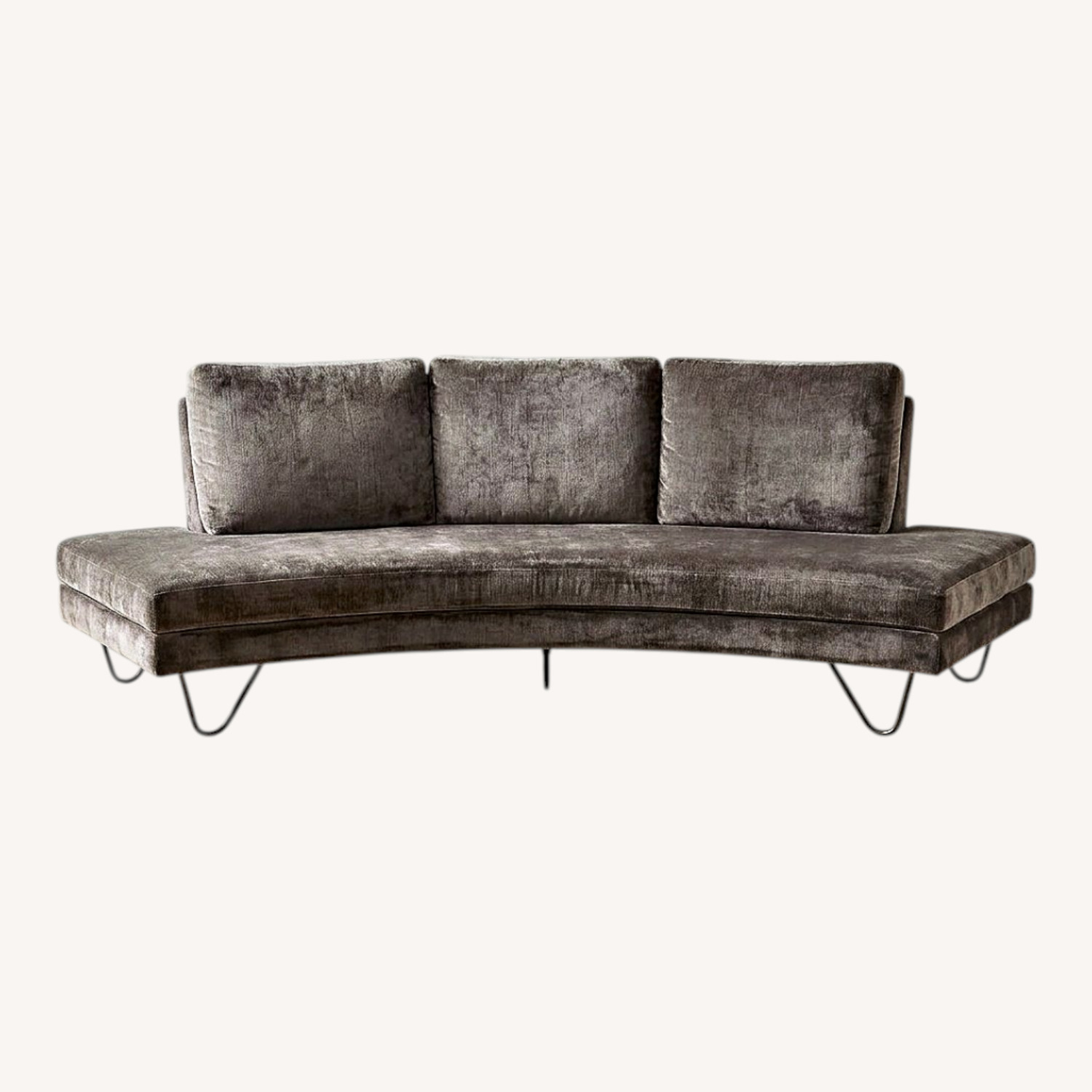 (2) Minotti Natural Velvet 3+ Seater Sofas - image-0