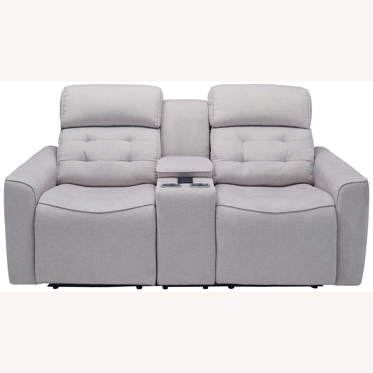 Raymour & Flanigan Light Gray Fabric Loveseat - image-5