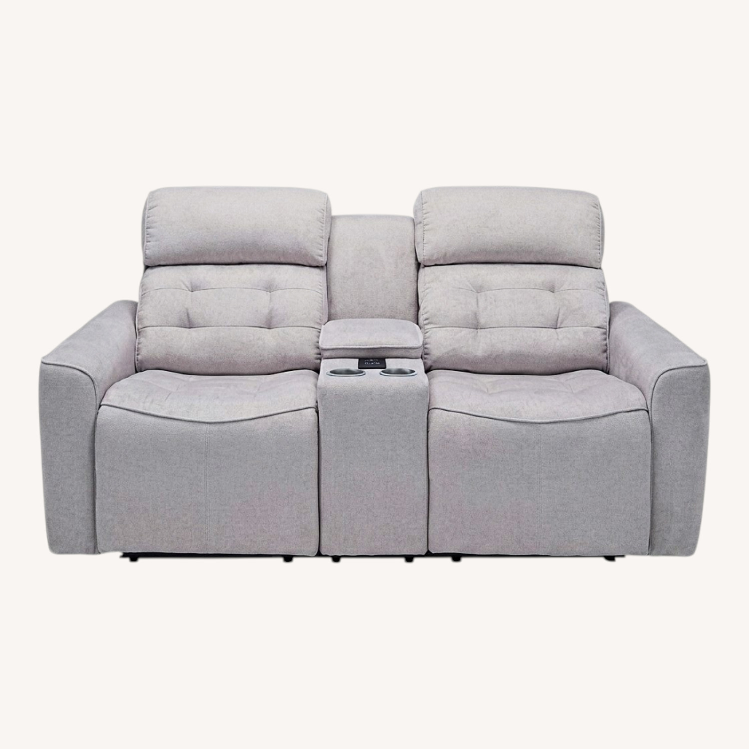 Raymour & Flanigan Light Gray Fabric Loveseat - image-0