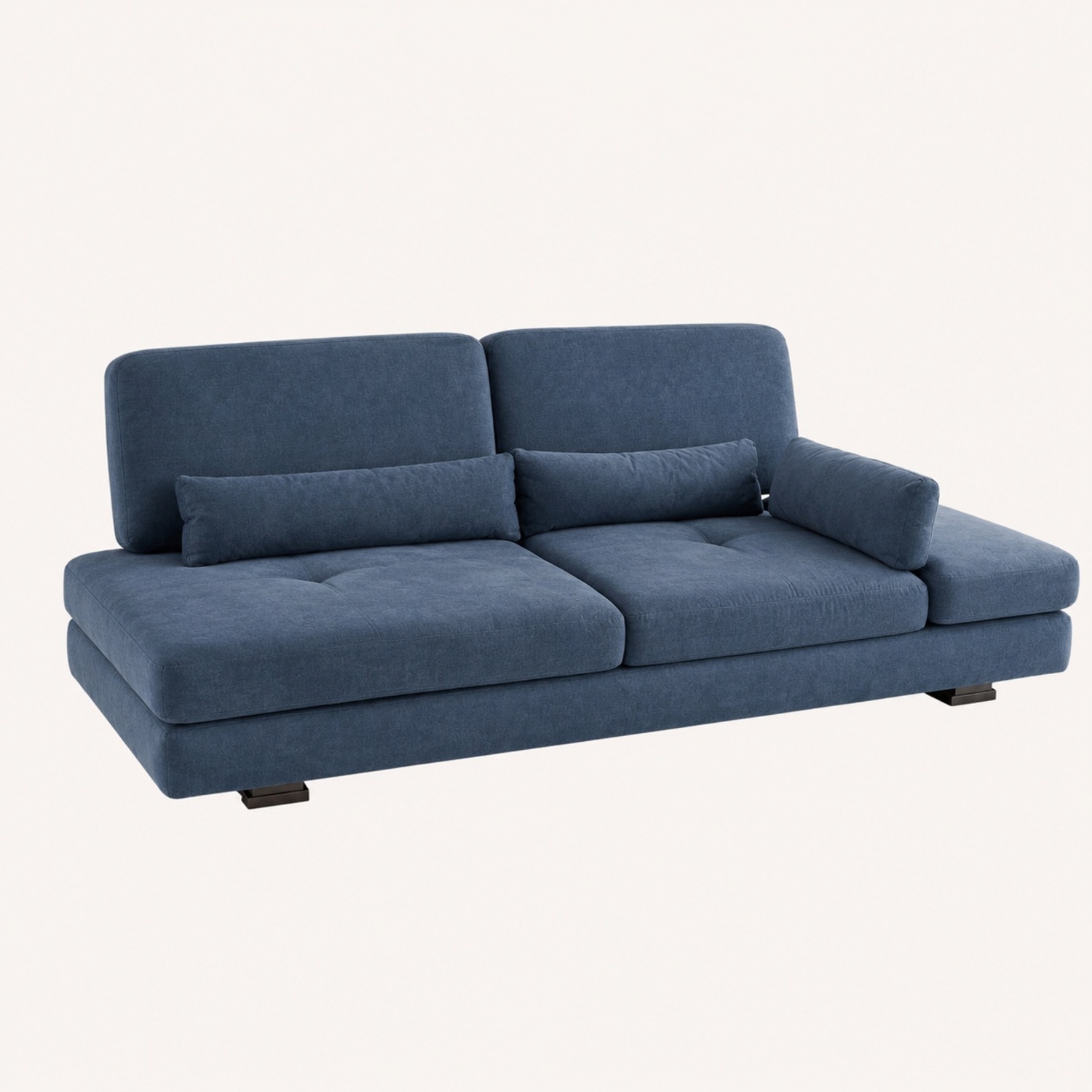 Lazzoni Mony Blue Velvet Sofa/Sleeper - image-0
