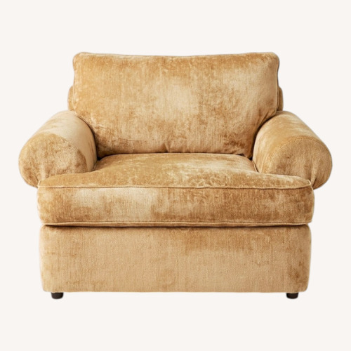 Used Original Thomasville Chenille Gold Loveseat for sale on AptDeco