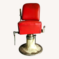 Vintage/Antique Red Metal Accent Chair