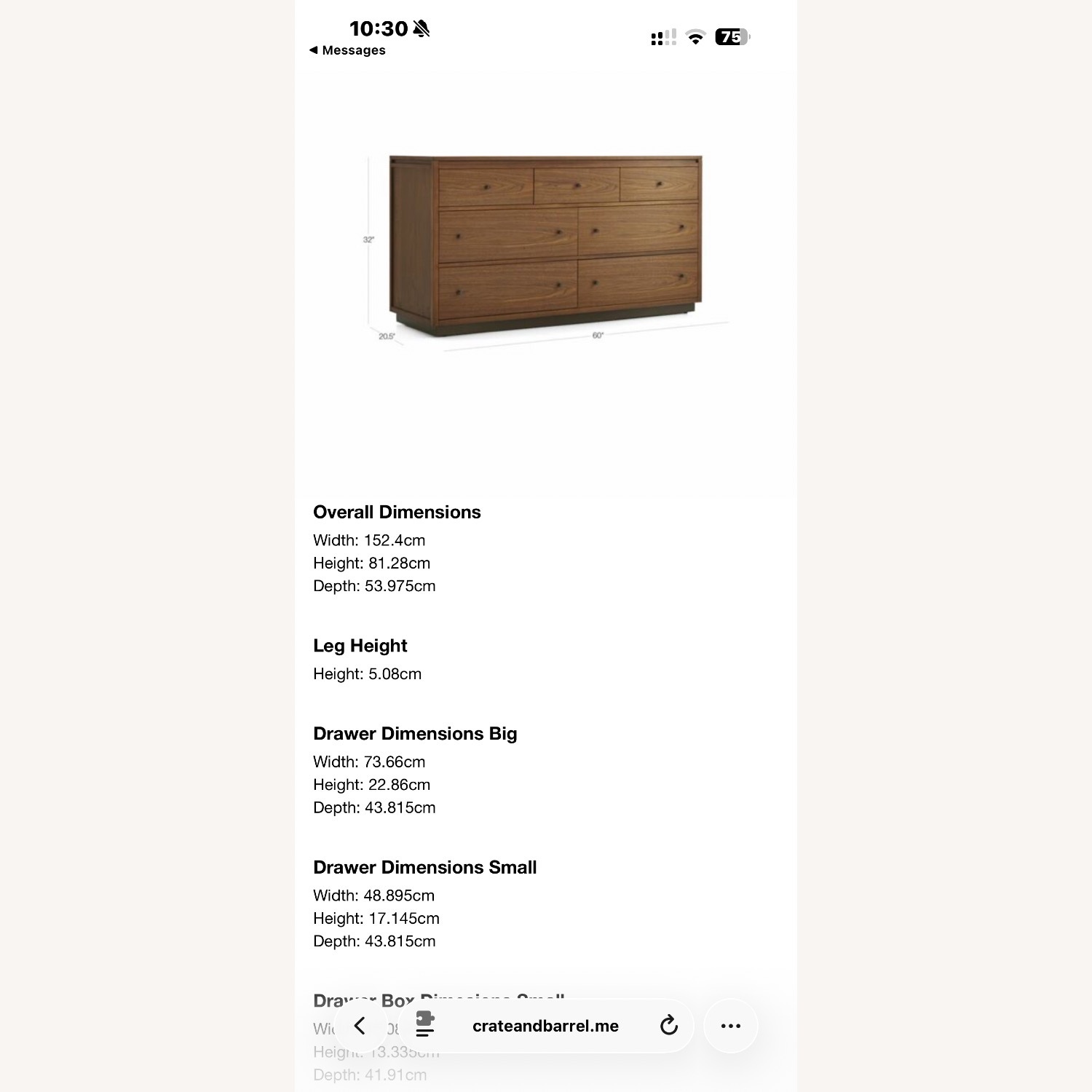 Crate & Barrel Blair Dark Brown Wood Dresser - image-3