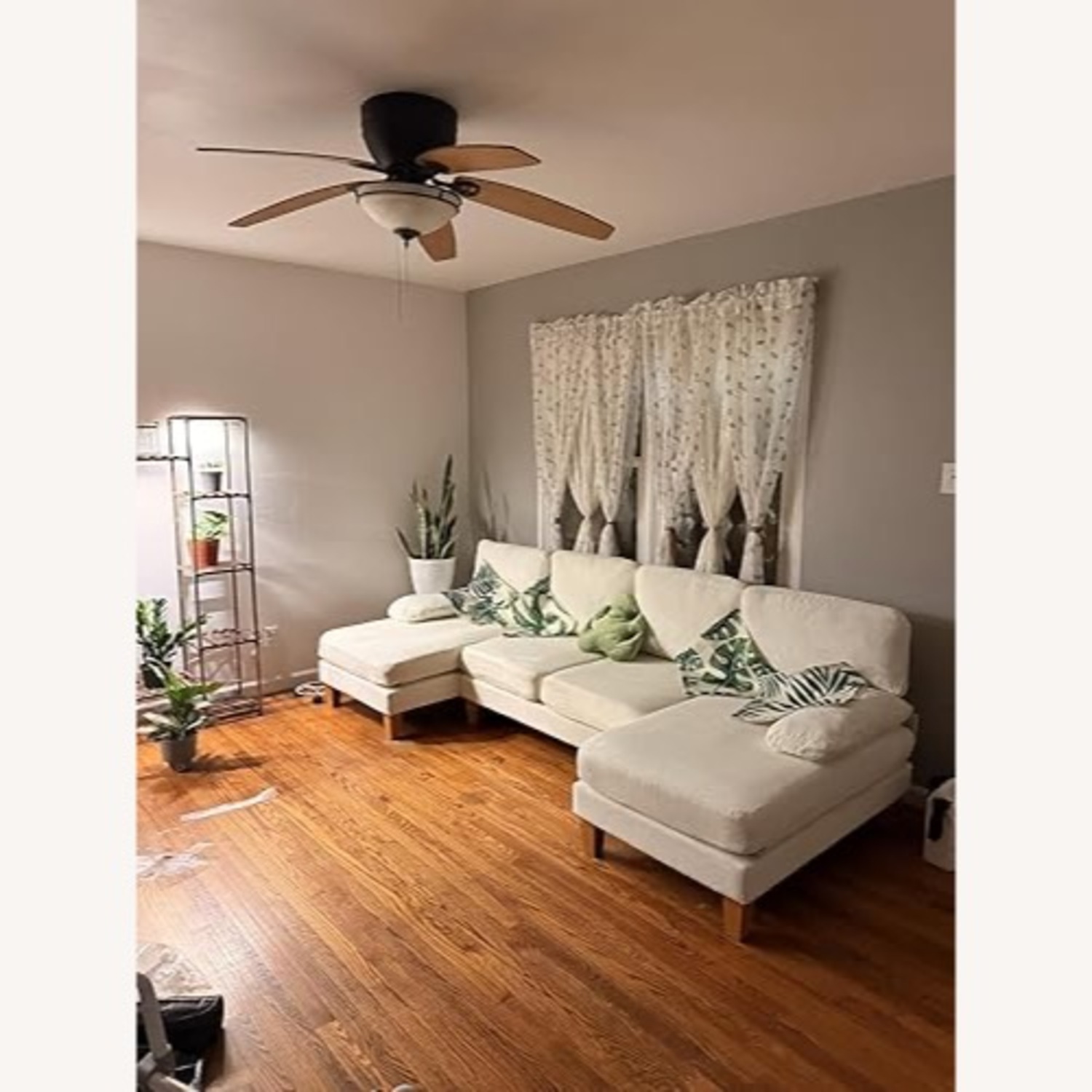 VINGLI White 3+ Seater Sofa - image-1