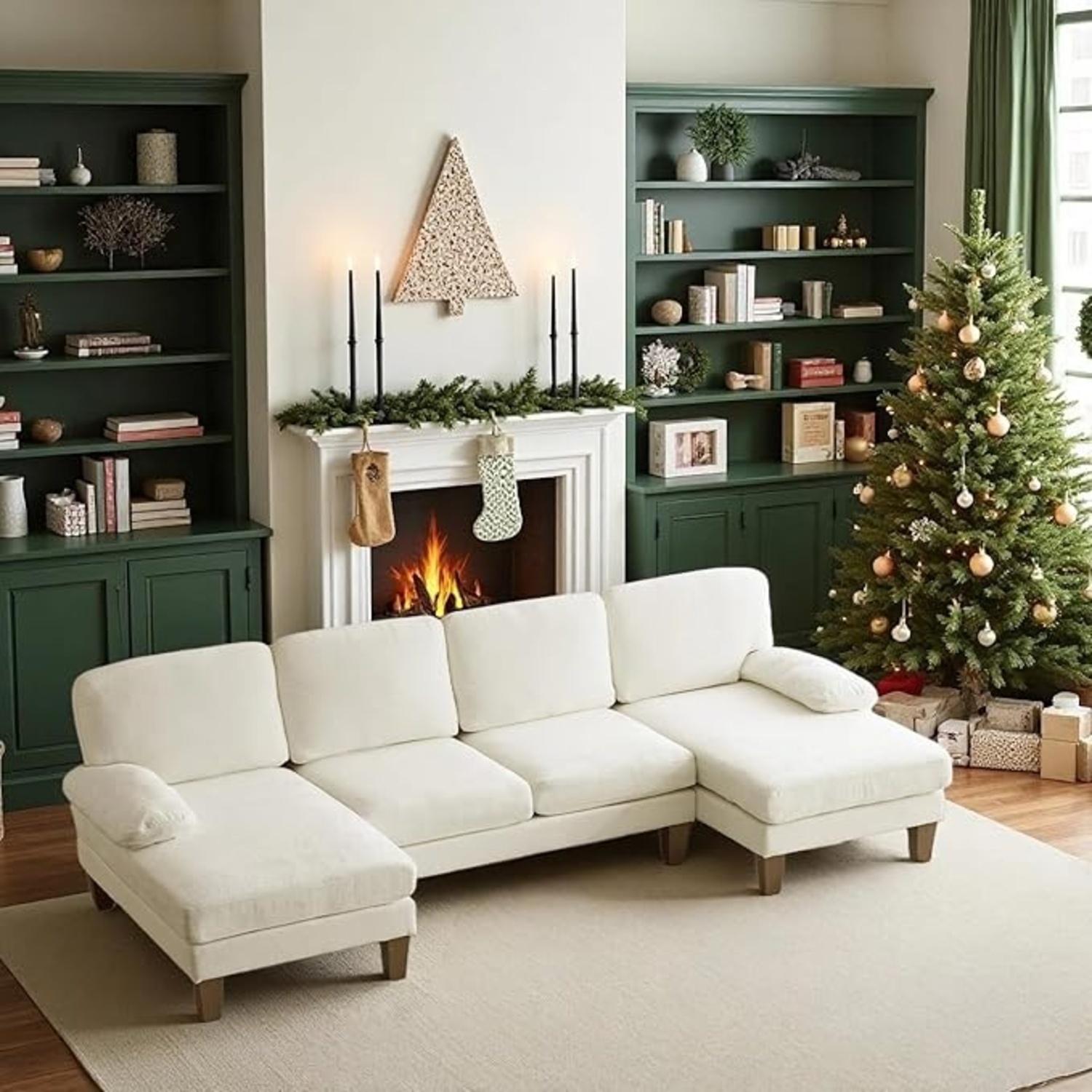 VINGLI White 3+ Seater Sofa - image-4