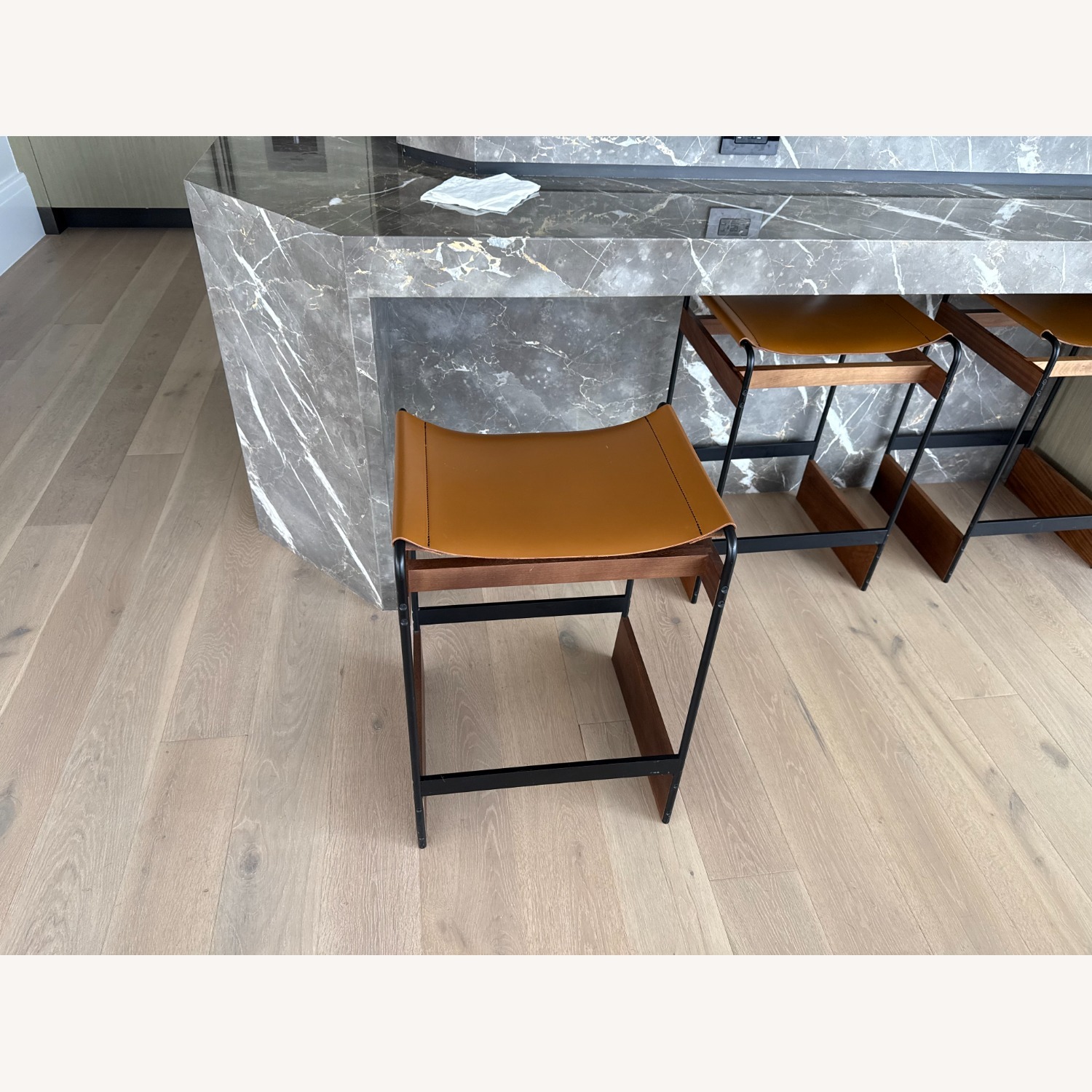 Natural Leather Stools - image-2